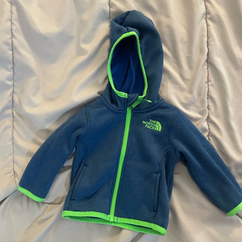 Infant fleece north face zip up jacket